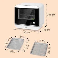 Vita Pro Heißluftfritteuse Dampfgaren 2450 W 18 Ltr 800 Ml Wassertank -Bestes Haushaltsgeräte Geschäft 10041334 de 0007 usp