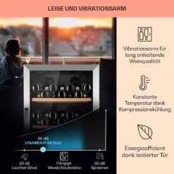Vinamour 66 Duo Weinkühlschrank 2 Zonen 204 L/79 Flaschen 5-18°C Touch 12 Vinamour 66 Duo Weinkühlschrank 2 Zonen 204 L/79 Flaschen 5-18°C Touch -Bestes Haushaltsgeräte Geschäft 10041394 de 0004 usp