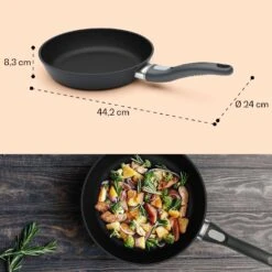 Noto Endurance Bratpfanne Ø24 Cm Geschmiedetes Aluminium Abnehmbarer Griff -Bestes Haushaltsgeräte Geschäft 10045002 yy 0009 dimensions