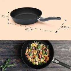Noto Endurance Bratpfanne Ø28 Cm Geschmiedetes Aluminium Abnehmbarer Griff -Bestes Haushaltsgeräte Geschäft 10045003 yy 0009 dimensions