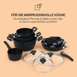 Noto Endurance Kochtopf-Set 4 Töpfe Geschmiedetes Aluminium Induktion PTFE-Antihaftbeschichtung -Bestes Haushaltsgeräte Geschäft 10045009 de 0008 usp