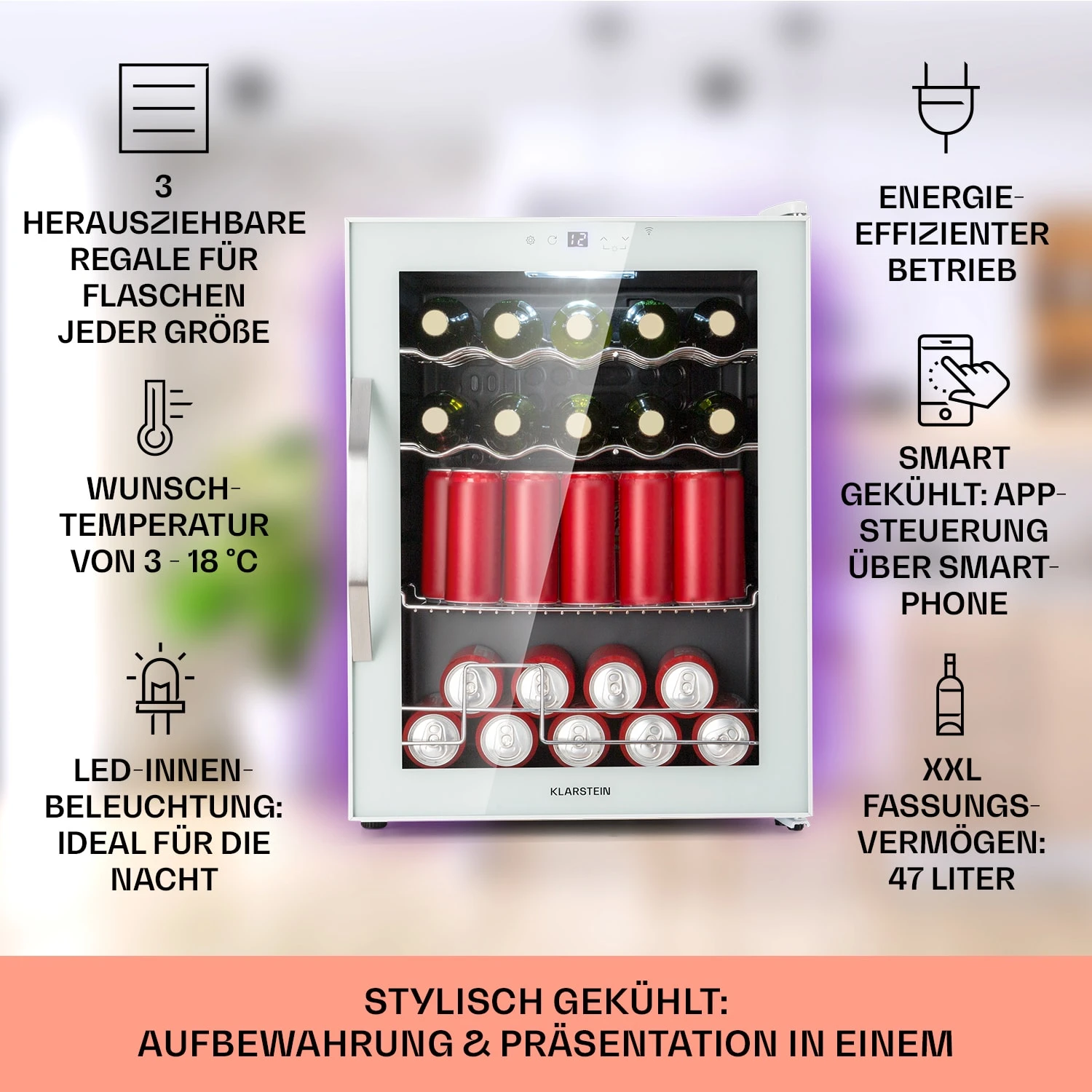 Coachella 60 Kühlschrank 60 Liter WiFi-Funktion Hintergrundbeleuchtung 2 Coachella 60 Kühlschrank 60 Liter WiFi-Funktion Hintergrundbeleuchtung – Bild 2