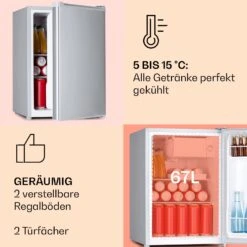 Fargo 67 Kühlschrank Minibar 67 Liter / 4 Liter Gefrierfach Kompakt -Bestes Haushaltsgeräte Geschäft 10045044 de 0004 usp