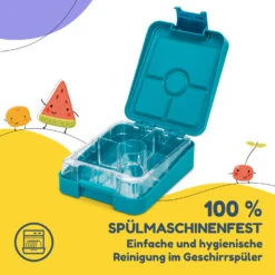 Klarstein Schmatzfatz Easy Snackbox 4 Fächer 18 X 15 X 5 Cm (BxHxT) -Bestes Haushaltsgeräte Geschäft 10045070 de 0005 usp