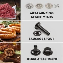 Curve Plus Küchenmaschinen-Set | 5l | 4-in-1 Fleischwolf | Silber -Bestes Haushaltsgeräte Geschäft 60002330 yy 0003 logo Klarstein Curve Plus Kuechenmaschinen Set silber