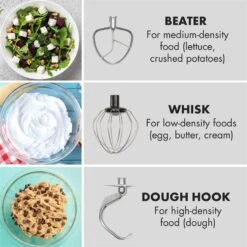 Curve Plus Küchenmaschinen-Set | 5l | 4-in-1 Fleischwolf | Silber -Bestes Haushaltsgeräte Geschäft 60002330 yy 0007 logo Klarstein Curve Plus Kuechenmaschinen Set silber