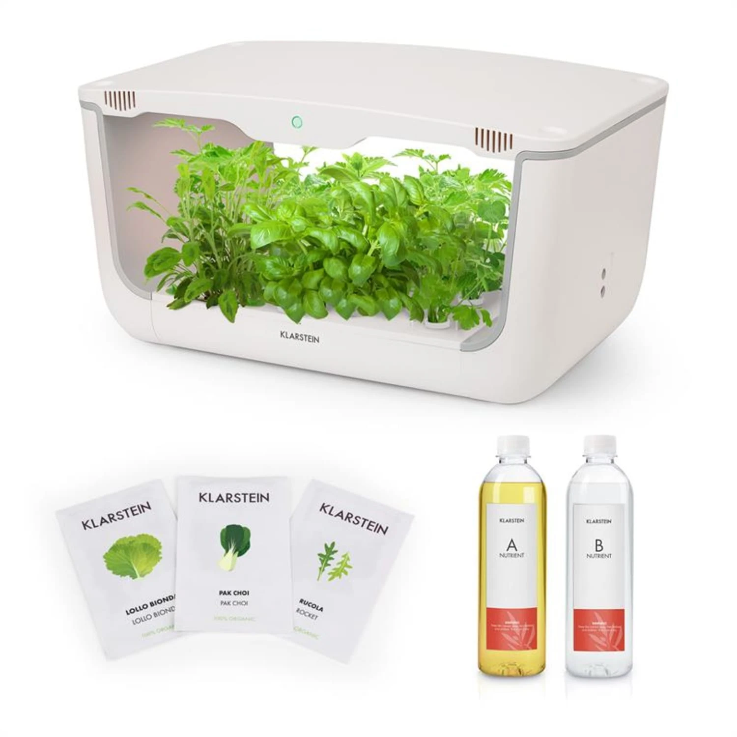 GrowIt Farm Starter Kit Salad 28 Pflanzen 48W 8 Ltr Salad-Seeds Nährlösung 1 GrowIt Farm Starter Kit Salad 28 Pflanzen 48W 8 Ltr Salad-Seeds Nährlösung