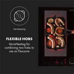 Kalahari Delicatessa Einbau-Ofen-Set Induktion 7000W 68Ltr Schwarz Edelstahl -Bestes Haushaltsgeräte Geschäft 60002585 yy 0008 logo Klarstein Delicatessa 60 Einbaukochfeld schwarz