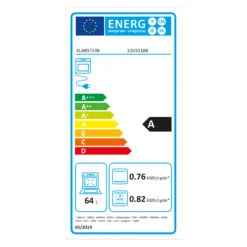 Gusteau Ignito Einbau-Ofen-Set Elektro / Gas 64Ltr Schwarz Edelstahl -Bestes Haushaltsgeräte Geschäft 60002595 energy label