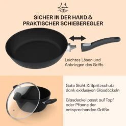 Noto Endurance Topf- Und Pfannenset Geschmiedetes Aluminium Ergonomische Griffe Glasdeckel Filz -Bestes Haushaltsgeräte Geschäft 60003055 de 0007 usp